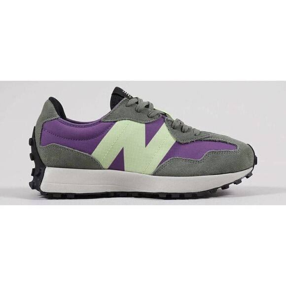 New Balance 327 Men Sz 10.5-12 Casual Retro Shoe Green White Sneaker Trainer NEW - Picture 2 of 13